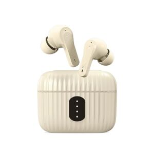 FINGERS EarTunes-5 in Ear Earbuds [ 24-hours Total Playtime, IPX4 rating, Built-in Mic with SNC™ (Surround Noise Cancellation) Technology, Voice Assistant, Touch Controls] (Ivory Beige)