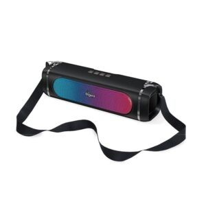 FINGERS SoundPower-20 Bluetooth Portable Speaker with Powerful 20 W Deep Bass, Mesmerizing RGB lights, 9-hour Playtime, Free Carry Strap, Built-in Mic (Black)